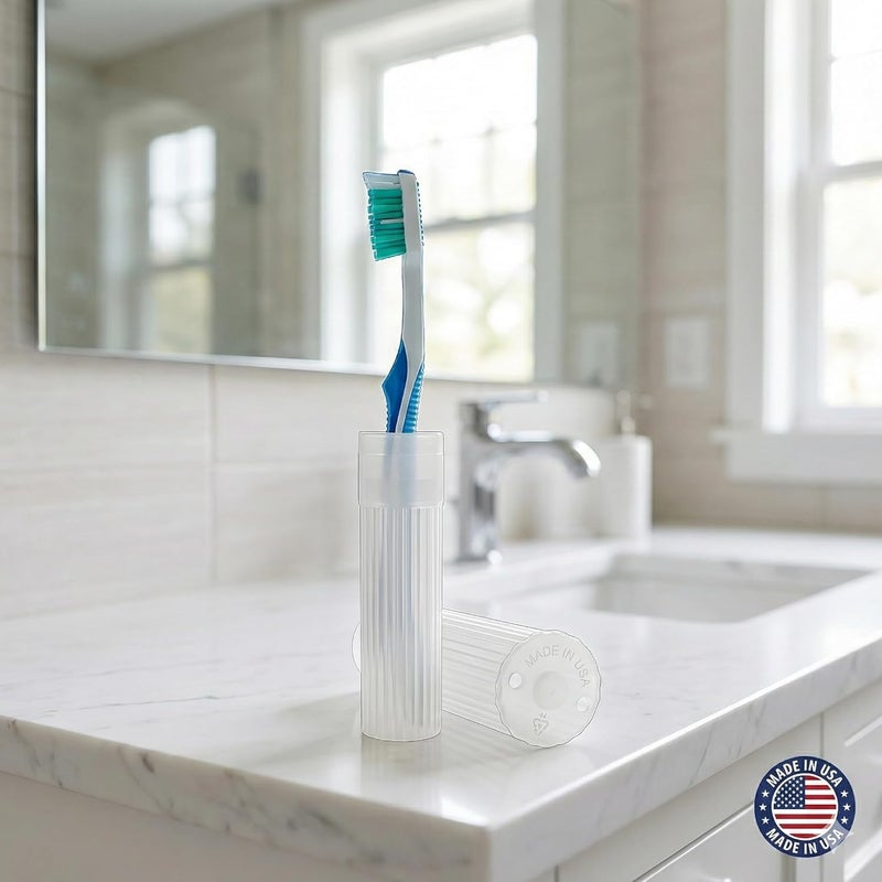 American Comb Toothbrush Holder (White) - Made in The USA. W/Ventilation Holes. - Image 5